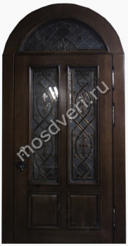 Арочная входная дверь отделка филенчатый МДФ F-98 - купить от производителя Мосдвери Арочная входная дверь отделка филенчатый МДФ F-98