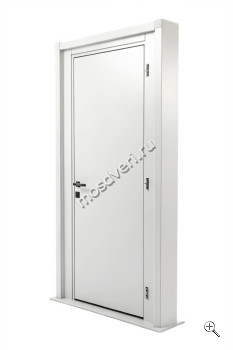 Белая железная трехпетельная дверь входная БДД-007 - купить от производителя Мосдвери Белая железная трехпетельная дверь входная БДД-007
